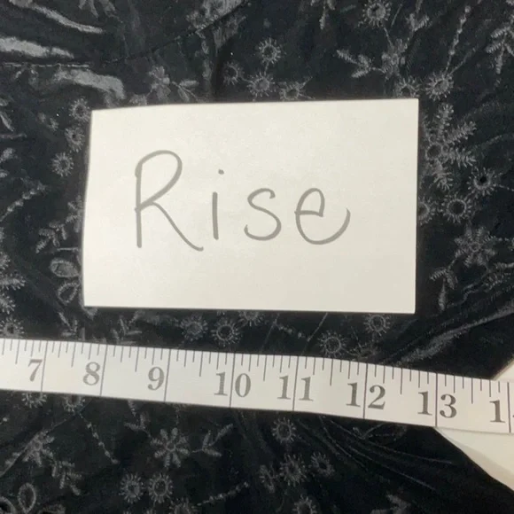 Zara Alina Black Velvet Floral Trousers XS - Picture 5 of 8